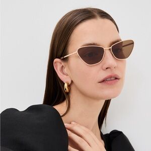 Lele Sadoughi Black and Gold Sunglasses